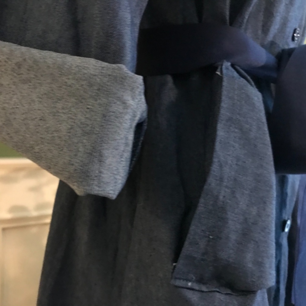 Casual soft denim jean shirt dress - Picture 8 of 11